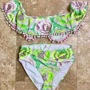 Boohoo™ Off The Shoulder/High Waisted Swimsuit